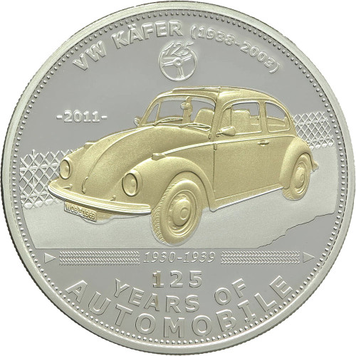 Palau, 5 Dollars 2011, Volkswagen Beetle