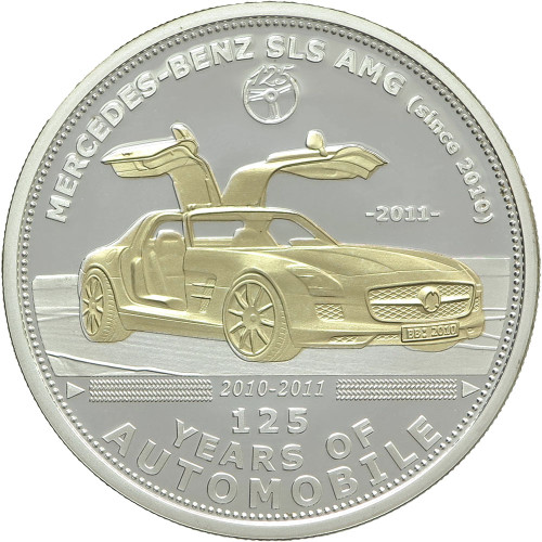 Palau, 2 Dollars 2011, Mercedes SLS AMG