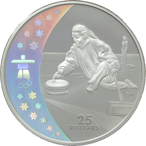 Canada, 25 Dollars 2007, Vancouver Olympics - Curling