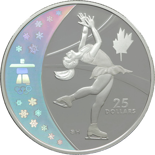 Canada, 25 Dollars 2008, Vancouver Olympics - Figure skating