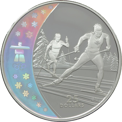 Canada, 25 Dollars 2009, Vancouver Olympics - Cross Country Skiing