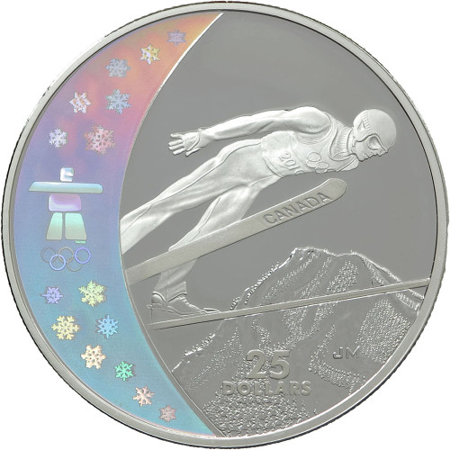 Canada, 25 Dollars 2009, Vancouver Olympics - Ski Jumping