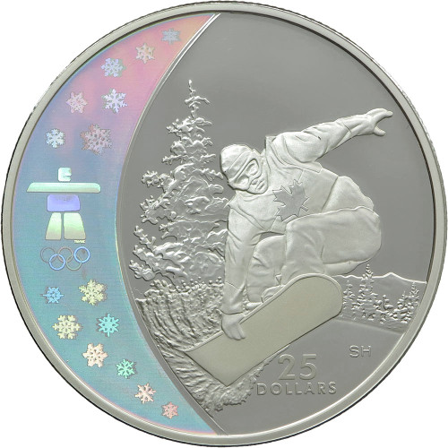 Canada, 25 Dollars 2008, Vancouver Olympics - Snowboarding