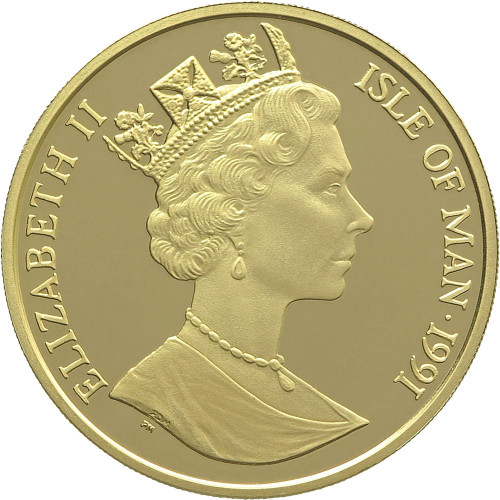 Isle of Man, 1 Crown 1991, Norwegian cat (1 Oz)