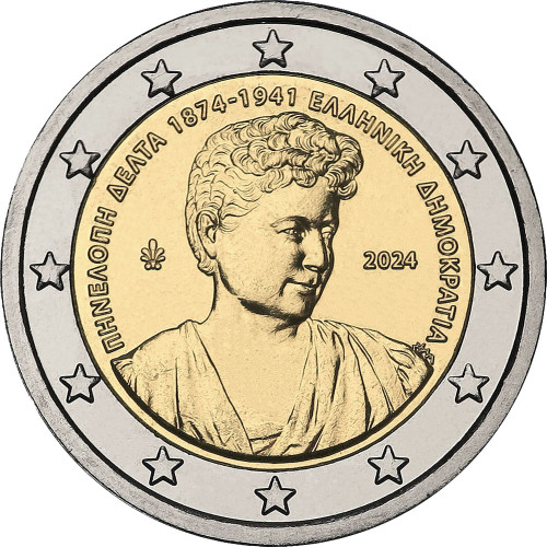 Greece, 2 Euro 2024, 150th birthday of Penelope Delta