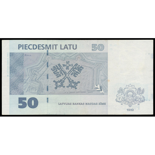 Latvia, 50 Latu 1992, A 0003759 Z (Replacement)