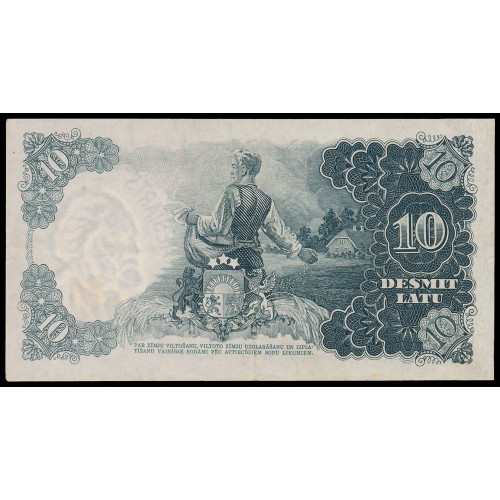 Latvia, 10 Latu 1937, T 027441