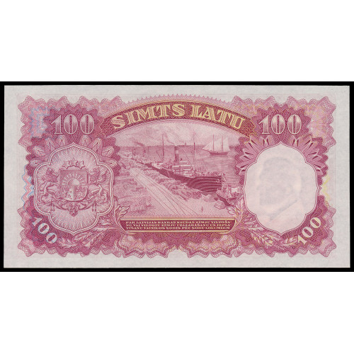 Latvia, 100 Latu 1939, A 873372