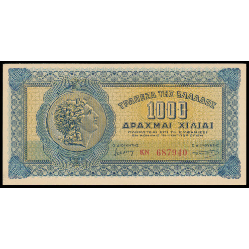 Greece, 1000 Drachmai 1941