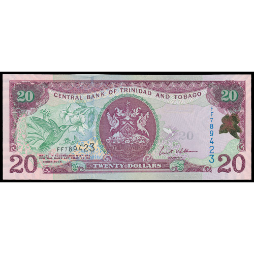 Trinidad & Tobago, 20 Dollars 2006 (signature: Ewart S. Williams)