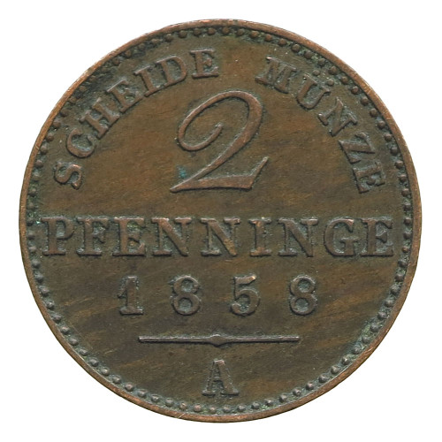 Germany (Prussia), 2 Pfennig 1853 A