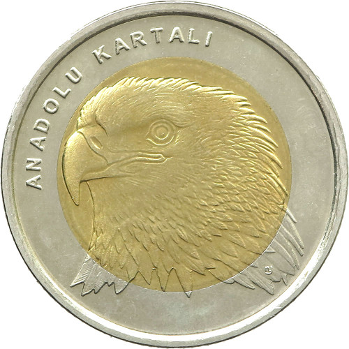 Turkey, 1 Lira 2014, Anatolian Eagle