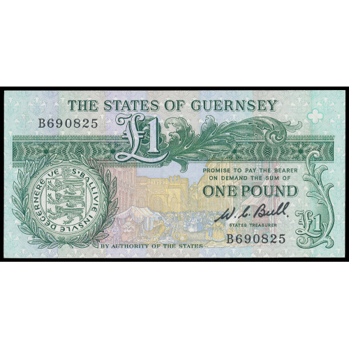 Guernsey, 1 Pound 1980 (signature: W. C. Bull)