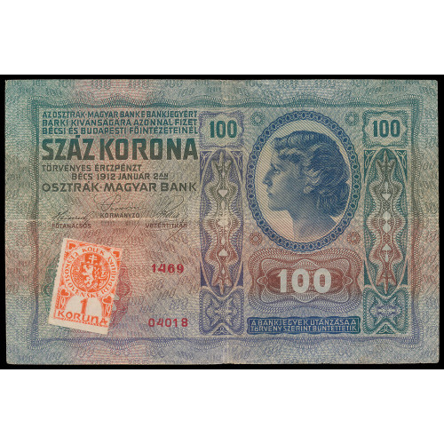 Czechoslovakia, 100 Korun 1919, 04018