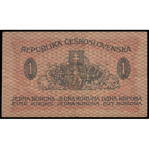 Czechoslovakia, 1 Koruna 1919, Serie 253