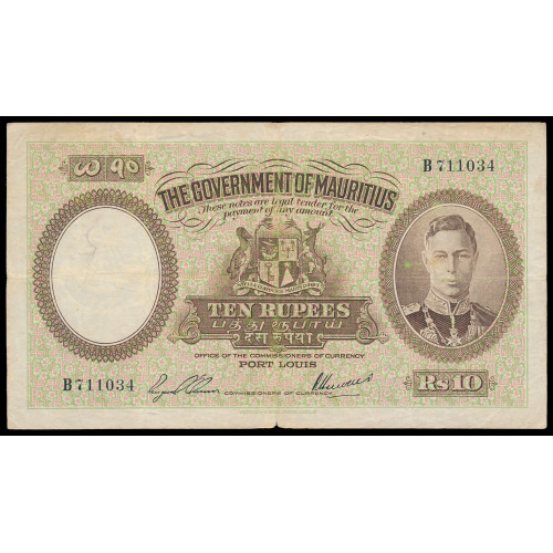 Mauritius, 10 Rupees 1937, B 711034