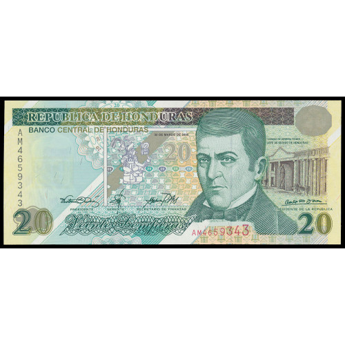 Honduras, 20 Lempiras 2000, Commemorative