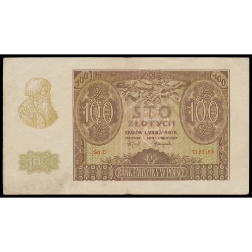 Poland, 100 Zlotych 1940, C 7133163