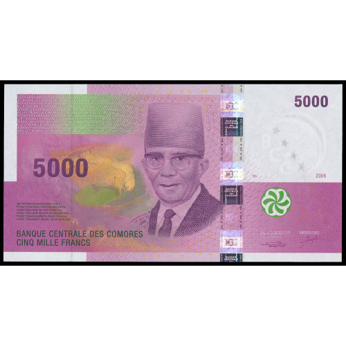 Comoros, 5000 Francs 2006 (first signature)