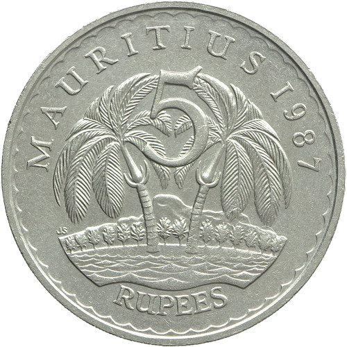 Mauritius, 5 Rupees 1987