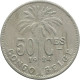 Belgian Congo, 50 Centimes 1924