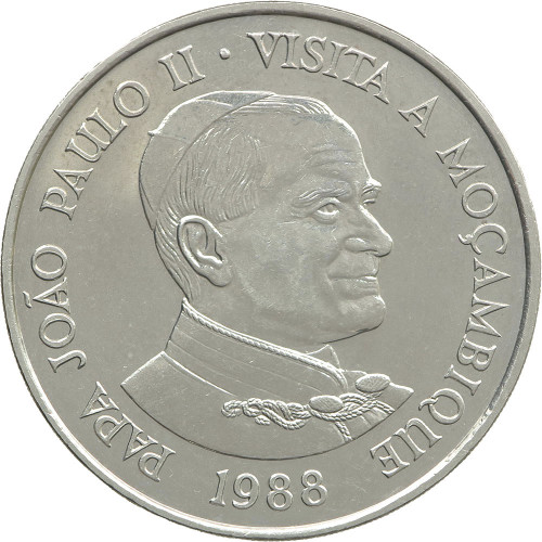 Mozambique, 1000 Meticais 1988, Visit of Pope John Paul II