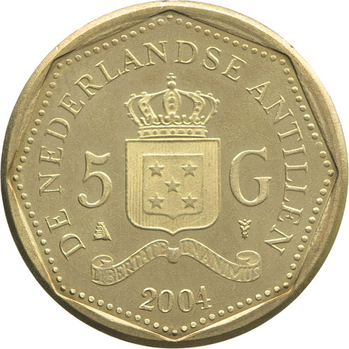 Netherlands Antilles, 5 Gulden 2004