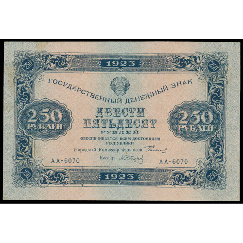 Russia, 250 Rubles 1923, AA-6070