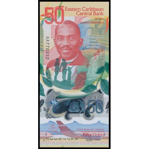 East Caribbean States, 50 Dollars 2024, Commemorative (Polymer)