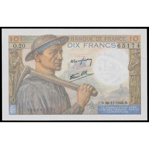 France, 10 Francs 1942