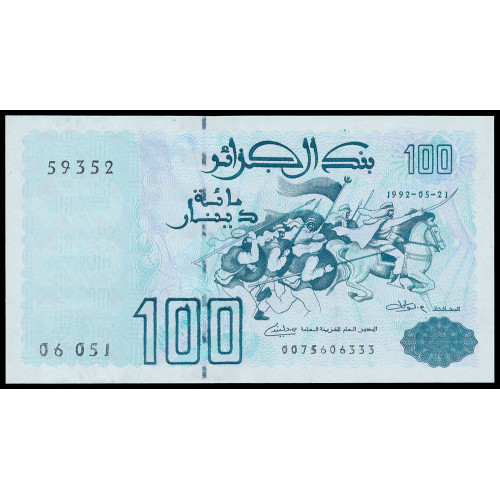 Algeria, 100 Dinars 1992