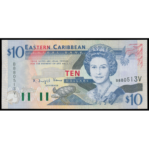 East Caribbean States - Saint Vincent, 10 Dollars 1994