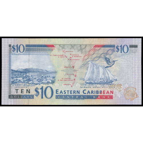 East Caribbean States - Saint Vincent, 10 Dollars 1994