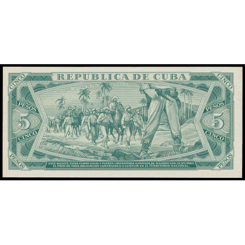 Cuba, 5 Pesos 1967, Specimen