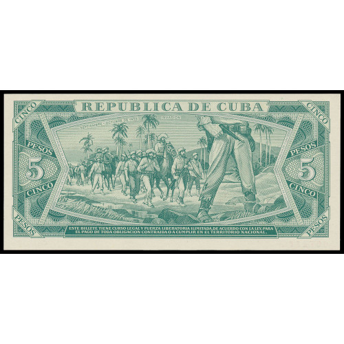 Cuba, 5 Pesos 1972, Specimen