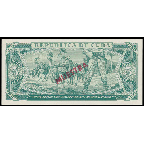 Cuba, 5 Pesos 1986, Specimen