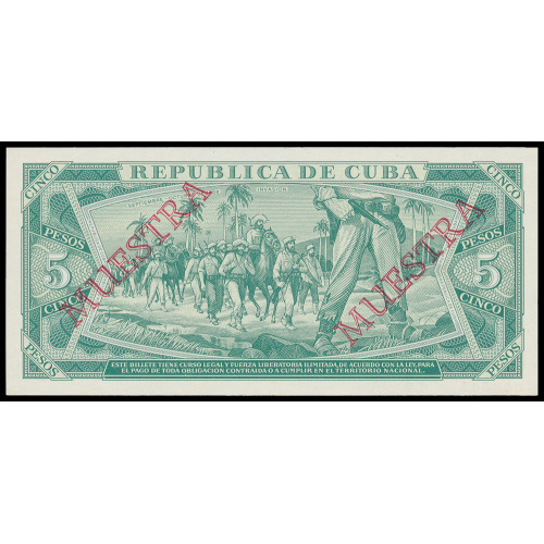 Cuba, 5 Pesos 1988, Specimen