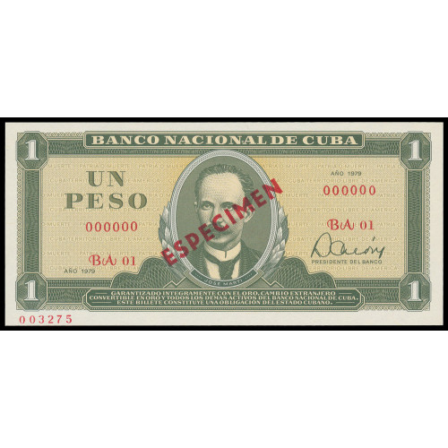 Cuba, 1 Peso 1979, Specimen