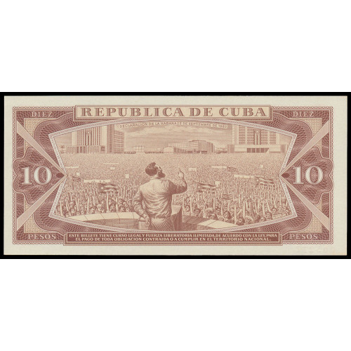 Cuba, 10 Pesos 1968, Specimen