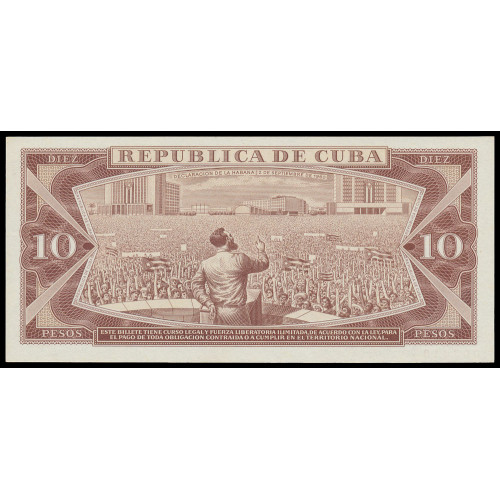 Cuba, 10 Pesos 1969, Specimen