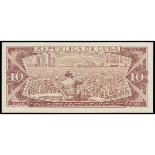 Cuba, 10 Pesos 1970, Specimen