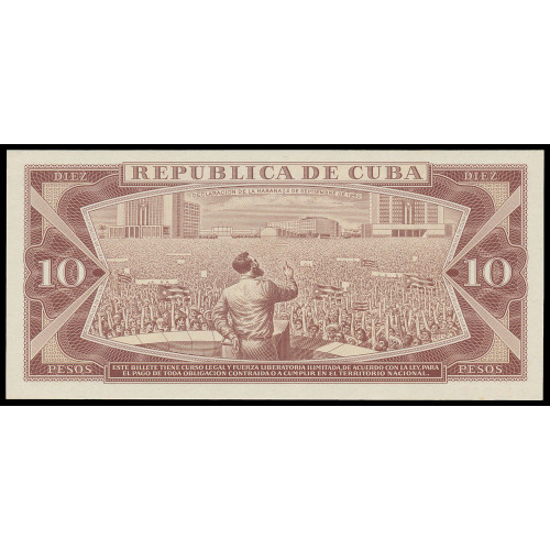 Cuba, 10 Pesos 1971, Specimen