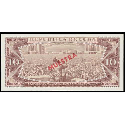 Cuba, 10 Pesos 1984, Specimen