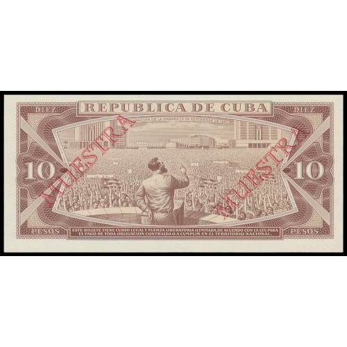 Cuba, 10 Pesos 1986, Specimen